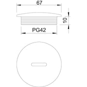 OBO Bettermann - Verschlussschraube Verschlußschraube 108 PG42 Iso,lgr − 25 Stück