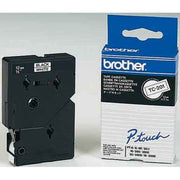 Brother - Schriftband Schriftbandkassette TC-201 BF.weiß/DF.schwarz