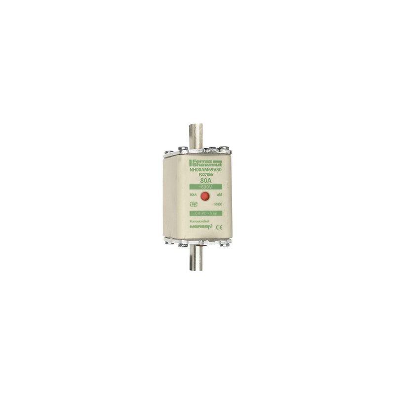 Mersen - Messersicherung NH-Sicherungseinsatz SF NH00AM69V80 Gr.00 aM 80A/690V KM − 3 Stück