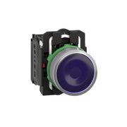 Schneider Electric - Drucktaster, Komplettgerät Leuchtdrucktaster XB5AW36B5C0 blau,22mm,24V,1S+1Ö