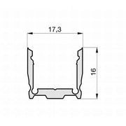 Radium Lampenwerk - Zubehör/Ersatzteile für Lichtschlauch/-band Aluprofil m.Abdeckung 1m FXZA4552 schwarz