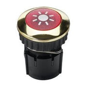 Grothe - Klingeldrücker Klingeltaster rund 14,6mm PROTACT 102 LED Kn.rot,Hülse MS/gold − 3 Stück