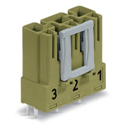 WAGO - Leiterplattensteckverbinder Stecker für Leiterplatten 770-873 3-polig,hellgrün − 100 Stück