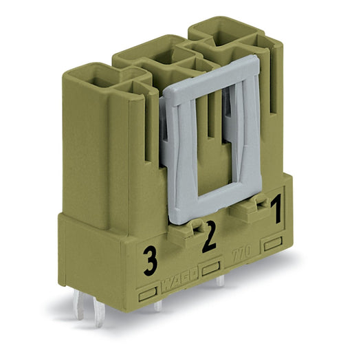WAGO - Leiterplattensteckverbinder Stecker für Leiterplatten 770-873 3-polig,hellgrün − 100 Stück