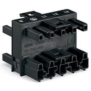 WAGO - Kompaktverteiler für steckbare Gebäudeinstallation Verteiler 770-609 400V 25A 5p. schwarz − 25 Stück