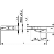 Telegärtner - Patchkabel Kupfer Patchkabel U/UTP Cat.6A 100008076 0,5 m blau, LSZH