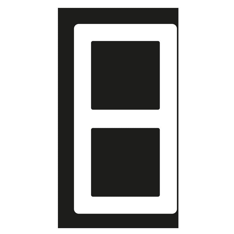 Jung - Abdeckrahmen Rahmen 2-fach AF 582 BF SW waage/senkrecht