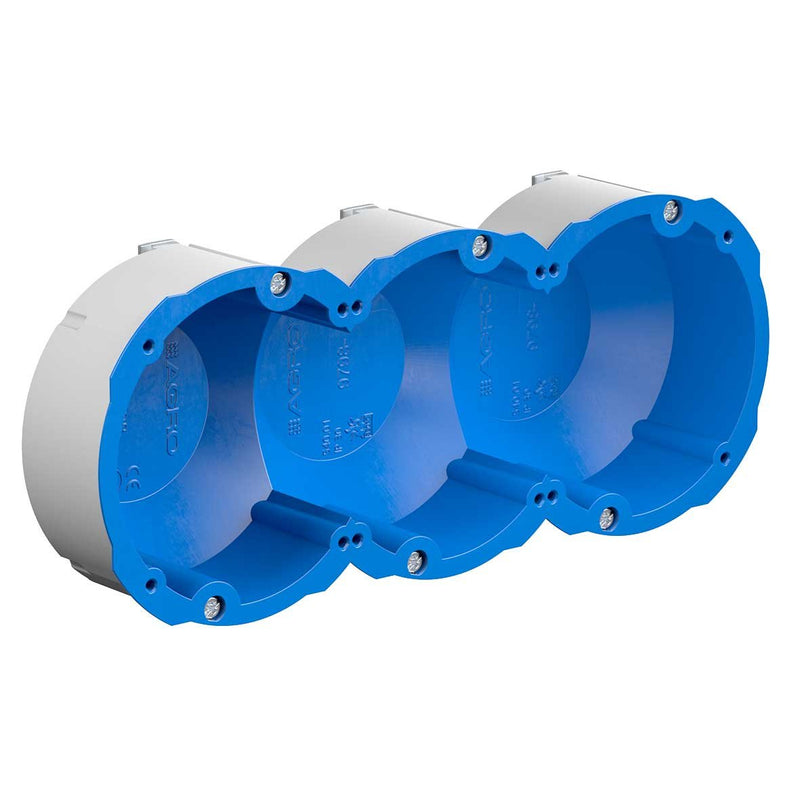 Kaiser - Dose, Gehäuse für Montage in der Wand/Decke Quickbox Schallschutz 9798-77.03 3x1, Hohlwanddose − 5 Stück