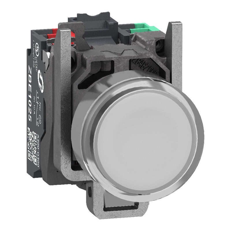 Schneider Electric - Drucktaster, Komplettgerät Leuchtdruckt. Ws 1S 1Ö XB4BW31B55 24V 22Mm Push In