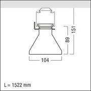 Zumtobel Group - Lichtleiste LED-Lichtbandleuchte TECTON MPO #42184103 6500-840 L1500 LDEWH