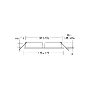 Brumberg Leuchten - Downlight/Strahler/Flutlicht Einbaumodul quadratisch 45031560 4-fach