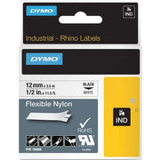 Newell Brands - Schriftband Band ID1 Nylon 12mm/3,5m 18488 schwarz auf weiß