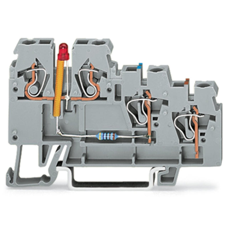 WAGO - Initiator/Aktor-Reihenklemme 3-Leiter-Initiatoren-LED 270-560/281-434 0,08-2,5mm² − 50 Stück