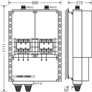 Hensel - Sicherungskasten Verteiler 2x3xNH 1 Mi AS 6242 250A 5-pol.Sch.250A