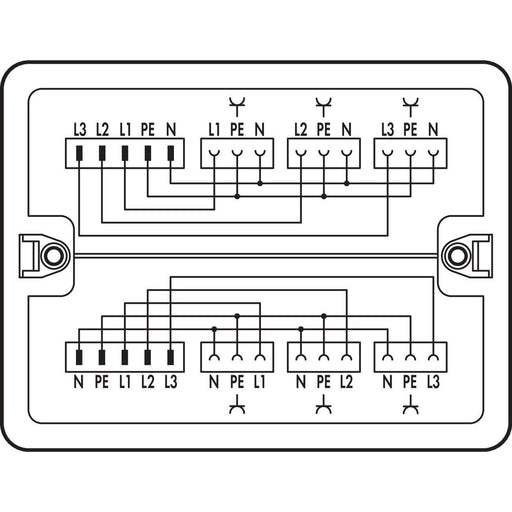 WAGO - Kompaktverteiler für steckbare Gebäudeinstallation Verteilerbox 899-681/144-000 400 V/230 V