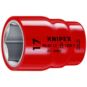 Knipex - Sechskant-Einsatz für Steckschlüssel Steckschlüsseleinsatz 98 47 16 Innenvierk. 1/2 Zoll
