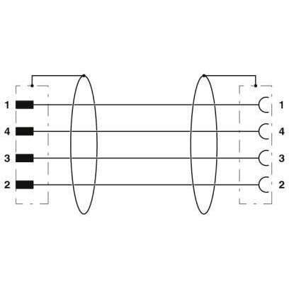 Phoenix Contact - Konfektioniertes Sensor-Aktor-Kabel Sensor-/Aktor-Kabel SAC-4P-M8MS/#1406003 − 50 Stück