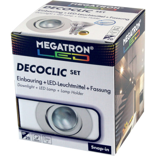 Megatron - Downlight/Strahler/Flutlicht LED-Einbauspot Set MT75401 2800K dim ws
