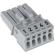 WAGO - Steckverbinder für steckbare Gebäudeinstallation Buchse 5-polig 890-245 Kod. B,grau − 50 Stück