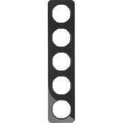 Berker - Abdeckrahmen Rahmen sw/gl 10152145 5fach