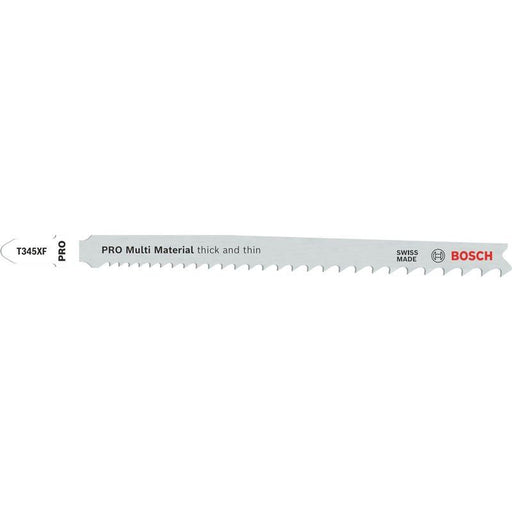 Bosch - Stichsägeblatt PRO Multi Material thick 2608634993 and thin T345XF − 10 Packung
