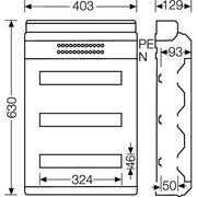 Hensel - Installationskleinverteiler KV 90-Automatengehäuse KV 9354 NT 54 TE, IP 65