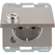 Berker - Steckdose SCHUKO-Steckdose eds/lack 47637004 Steckklemme, Schloss