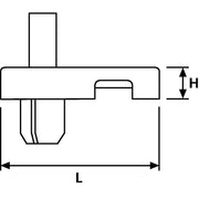 HellermannTyton - Befestigungssockel und -element für Kabelbinder Befestigungssockel LKCRF1 PA66 NA 500 24x12mm − 500 Stück