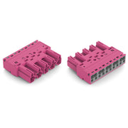 WAGO - Steckverbinder für steckbare Gebäudeinstallation Stecker 5-polig 770-295/082-000 Kod. B,pink − 50 Stück