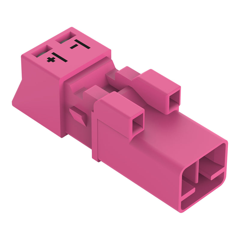 WAGO - Steckverbinder für steckbare Gebäudeinstallation Stecker 2-polig 890-292/080-000 pink − 50 Stück