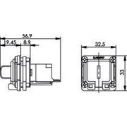 Telegärtner - Modularer Steckverbinder Einbauflansch IP67 100022953 m.AMJ-Kupplung Cat5e