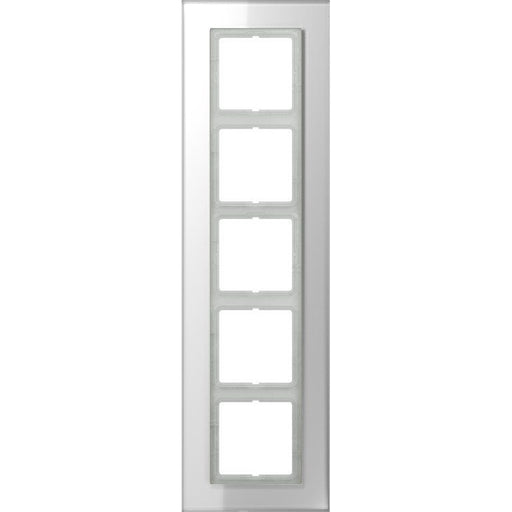 Jung - Abdeckrahmen Glasrahmen 5-fach aws LSP 985 GL WW waage/senkrecht