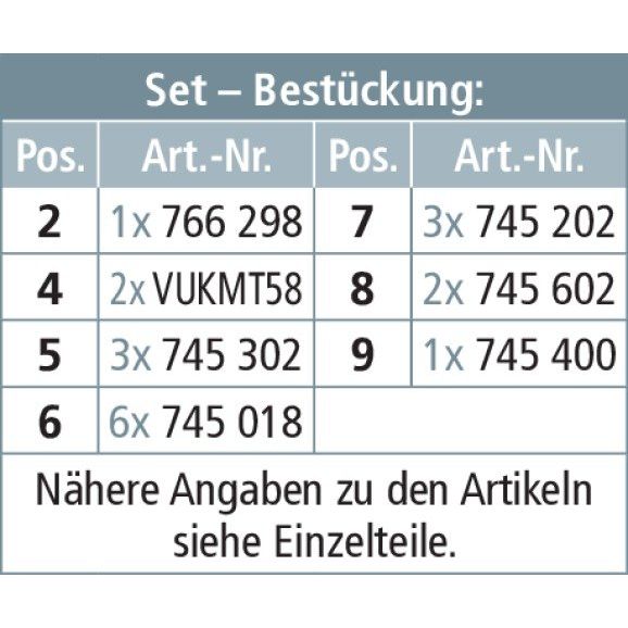 DEHN - Erdungs- und Kurzschließvorrichtung Erdungs- u.Kurzschließ-Set EKS TI 2F KVS SBK TI 2fach f. KVS