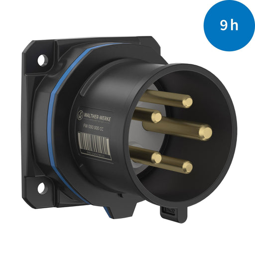 Walther Werke - CEE-Gerätestecker (IEC 60309) CEE NEO Anbaugerätestecker FW610509SK gerade 16A5P9h IP54 − 10 Stück