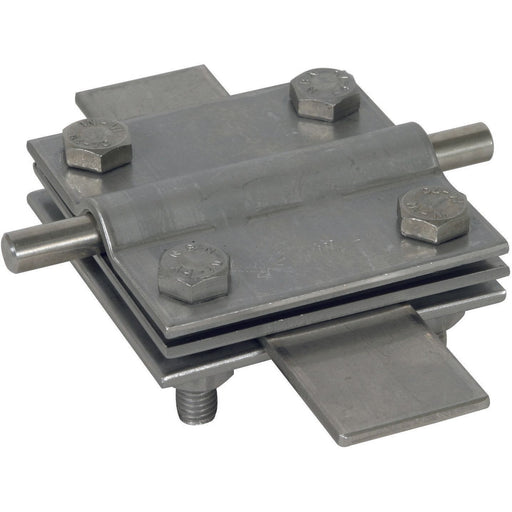 DEHN - Verbinder für Blitzschutz Kreuzstück NIRO KS7.107.10FL40ZPV4A f.Rd 7-10/Fl 30-40mm