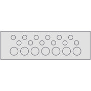 Icotek - Kabelführung für Gehäuse/Schränke Kabeldurchführungsplatte KEL-DP 24/19 A rastbar − 10 Stück