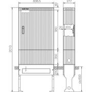ABN - Leergehäuse Anschlusssäule SL207 FB3 BH7