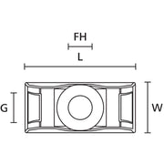 HellermannTyton - Befestigungssockel und -element für Kabelbinder Montagesockel CTQM5-PA66-NA-C1 21x9,5mm natur − 100 Stück