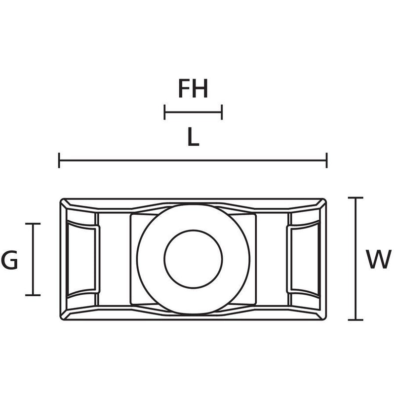 HellermannTyton - Befestigungssockel und -element für Kabelbinder Montagesockel CTQM5-PA66-NA-C1 21x9,5mm natur − 100 Stück