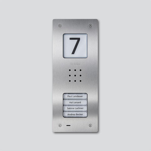 Siedle&Söhne - Türstation für Türkommunikation Audio-Türstation CAU 850-4-0 E Edelstahl gebürstet