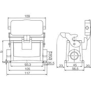 Weidmüller - Gehäuse für Rechtecksteckverbinder Steckverbinder-Gehäuse HDC 40D SDLU 2M32G