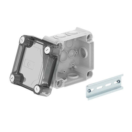 OBO Bettermann - Dose, Gehäuse für Montage auf der Wand/Decke Kabelabzweigkasten T 60 HD TR m. transp. Deckel