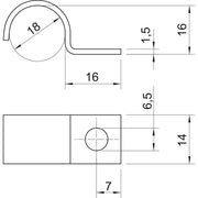 OBO Bettermann - Befestigungsschelle für Kabel/Rohre Befestigungsschelle 1015 18 G Gl.verz. − 100 Stück