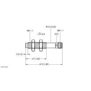 Turck - Kapazitiver Näherungsschalter Sensor NCT3-M08-IOL-V1131 kapazitiv