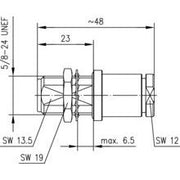 Telegärtner - Koax-Steckverbinder N-Kabeleinbaubuchse 50Ohm 100024102 TA, RG213/U,RG214/U