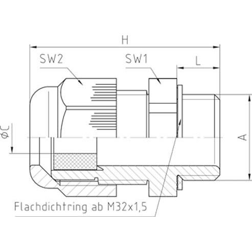 Jacob - Kabelverschraubung 50013M20PASWR PERFECT-KV-PA − 100 Stück