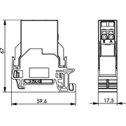 Telegärtner - LWL-Steckverbinder STX Tragschienen-Verbinder 100022792 LC-D Kupplung SM