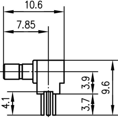Telegärtner - Koax-Steckverbinder SSMB-Winkelanbaustecker 100024917 AUf.gedr.Schaltungen − 5 Stück