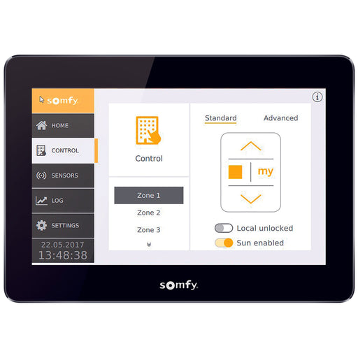 Somfy - Jalousiesteuerung Sonnenschutzsteuerung 1870475 TouchDispl.IB+ 8Zone − 1 Stück