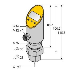 Turck - Druckschalter Drucksensor PS600R-501 #6833852 verdrehbar − 1 Stück